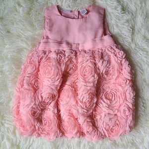 First Impression pink rosette Baby dress 12 months